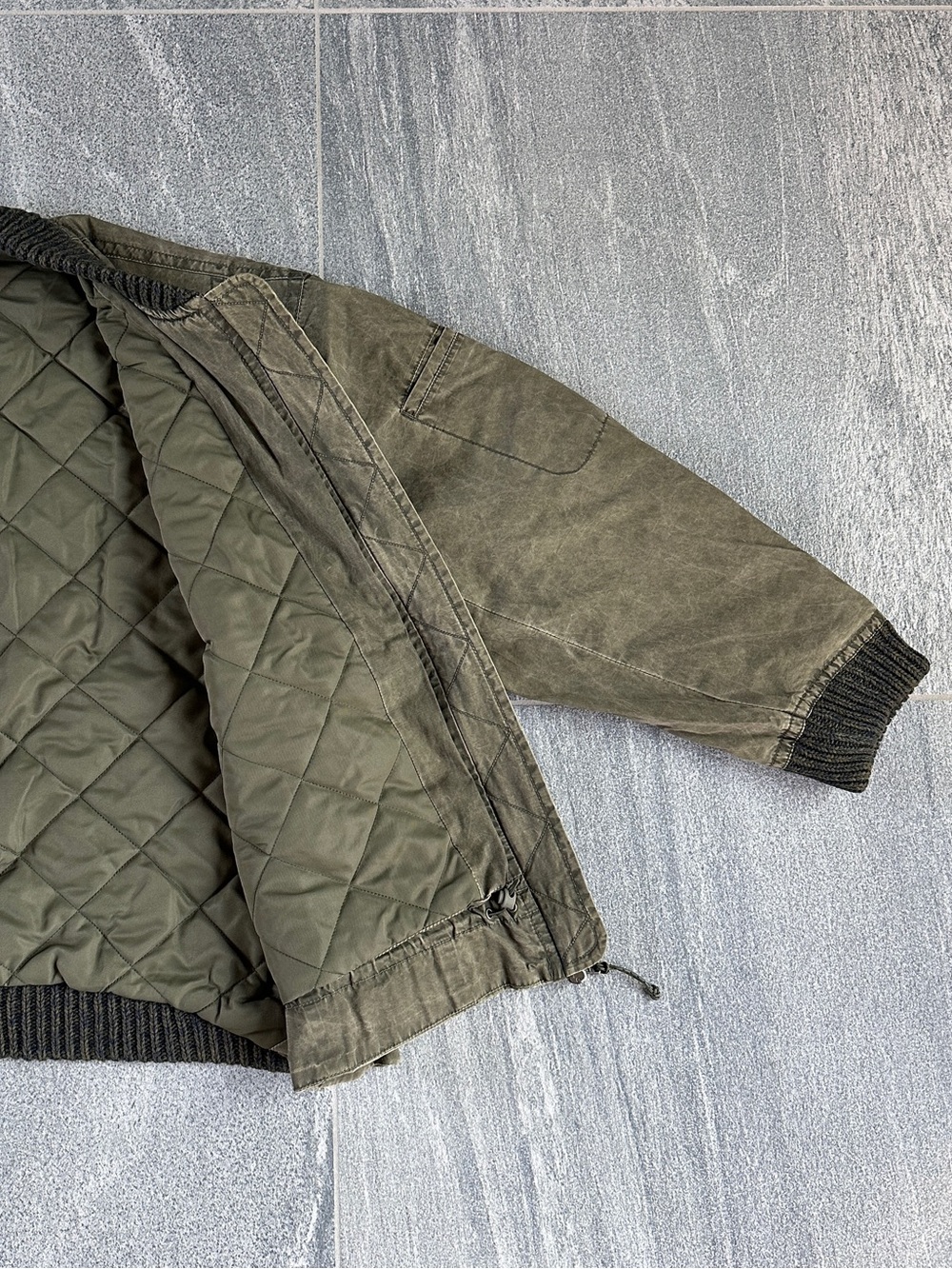 NWT Free People Women's XL Olive Jax Bomber Oversized Jacket Two‑Way Zip Pockets - Picture 9 of 14